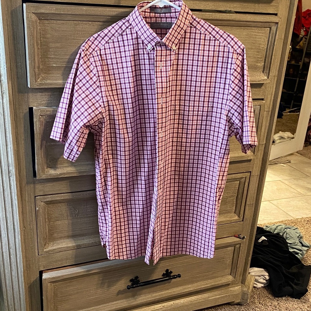 Daniel Cremieux Red and White Plaid Shirt